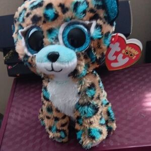 Ty Leopard Plush with Blue Spots